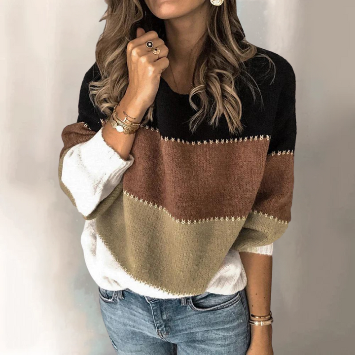 Drune | klassischer gestreifter Strickpullover