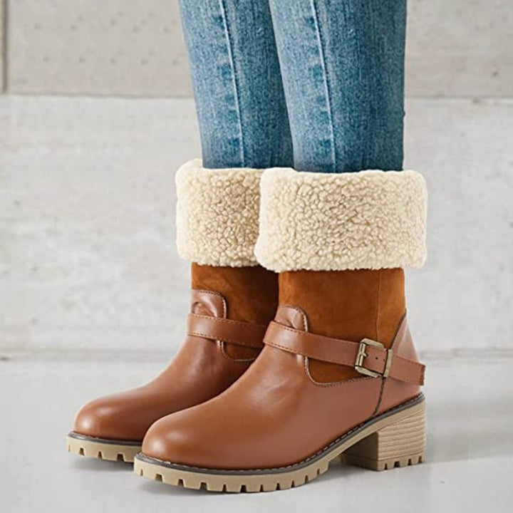Drune | Schicke Herbst Knöchelstiefel mit Schnalle für Frauen