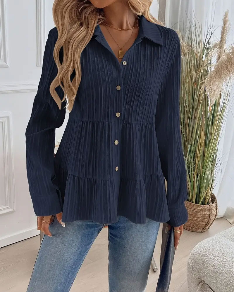Drune | Bluse mit Reverskragen und Tailliertem Schnitt