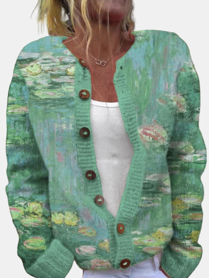 Drune | Grüne Strickjacke