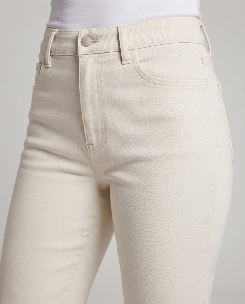 Damen Gerade geschnittene Chino-Hose mit hoher Taille und schlanker Bügelfalte Drune