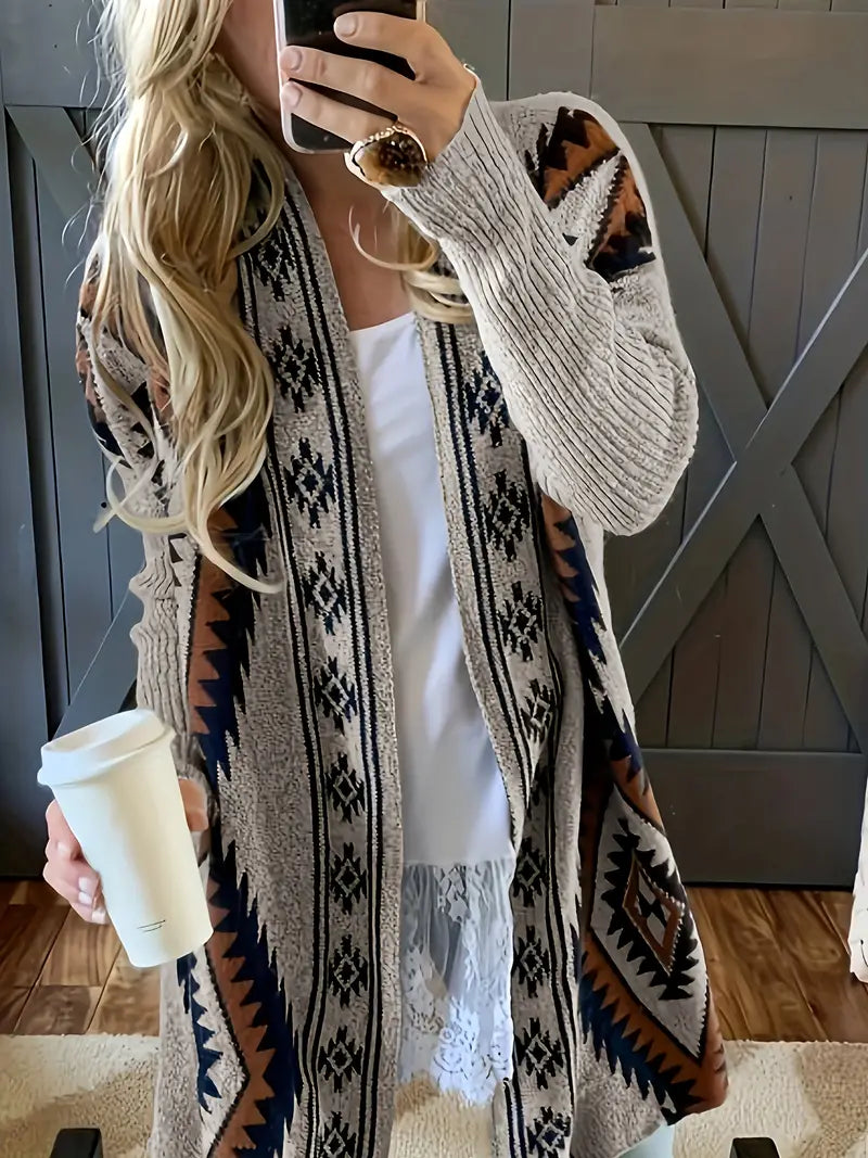 Drune | Boho Chic Offene Frontstrickjacke