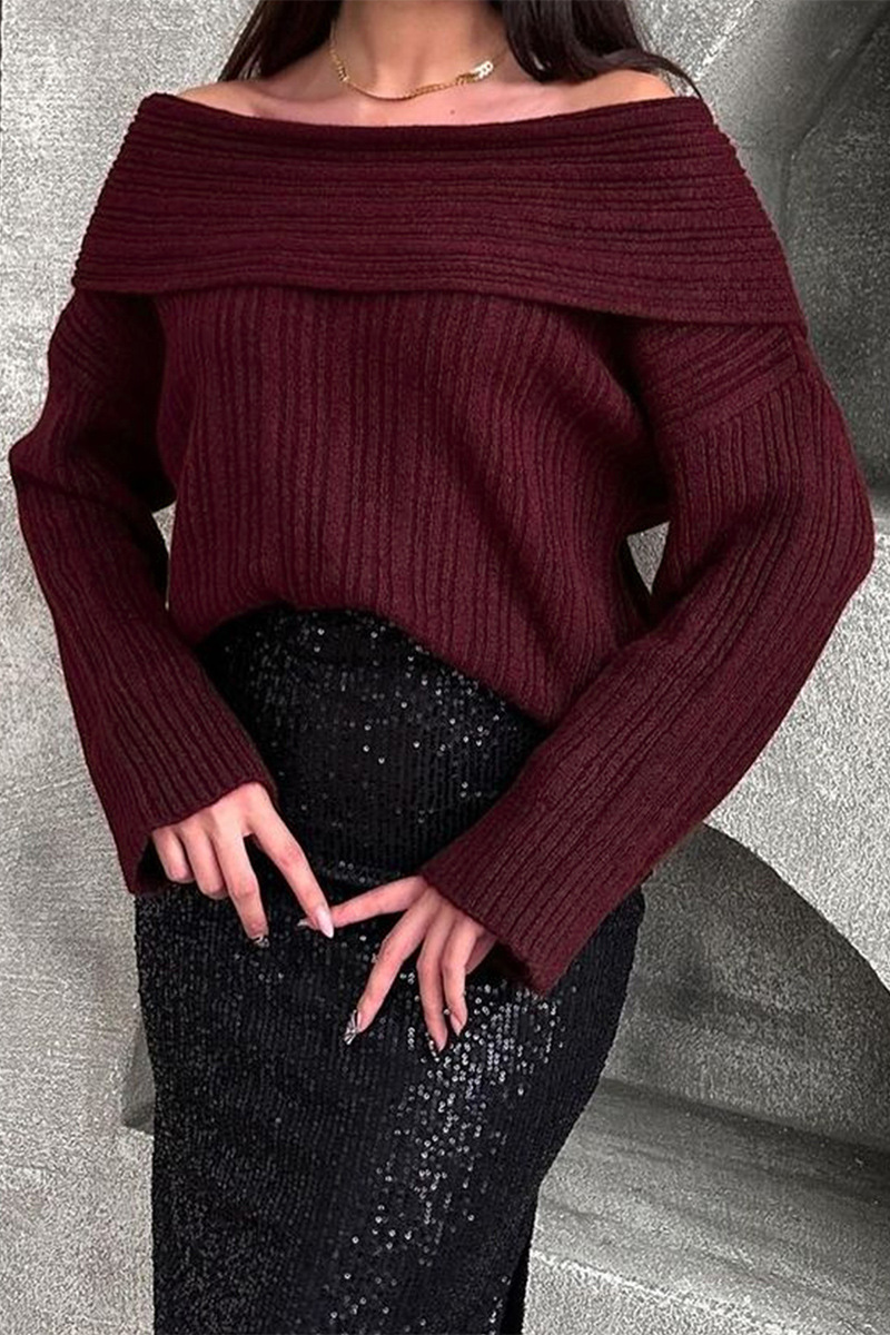 Drune | chunkiger, gestrickter Wintersweatshirt