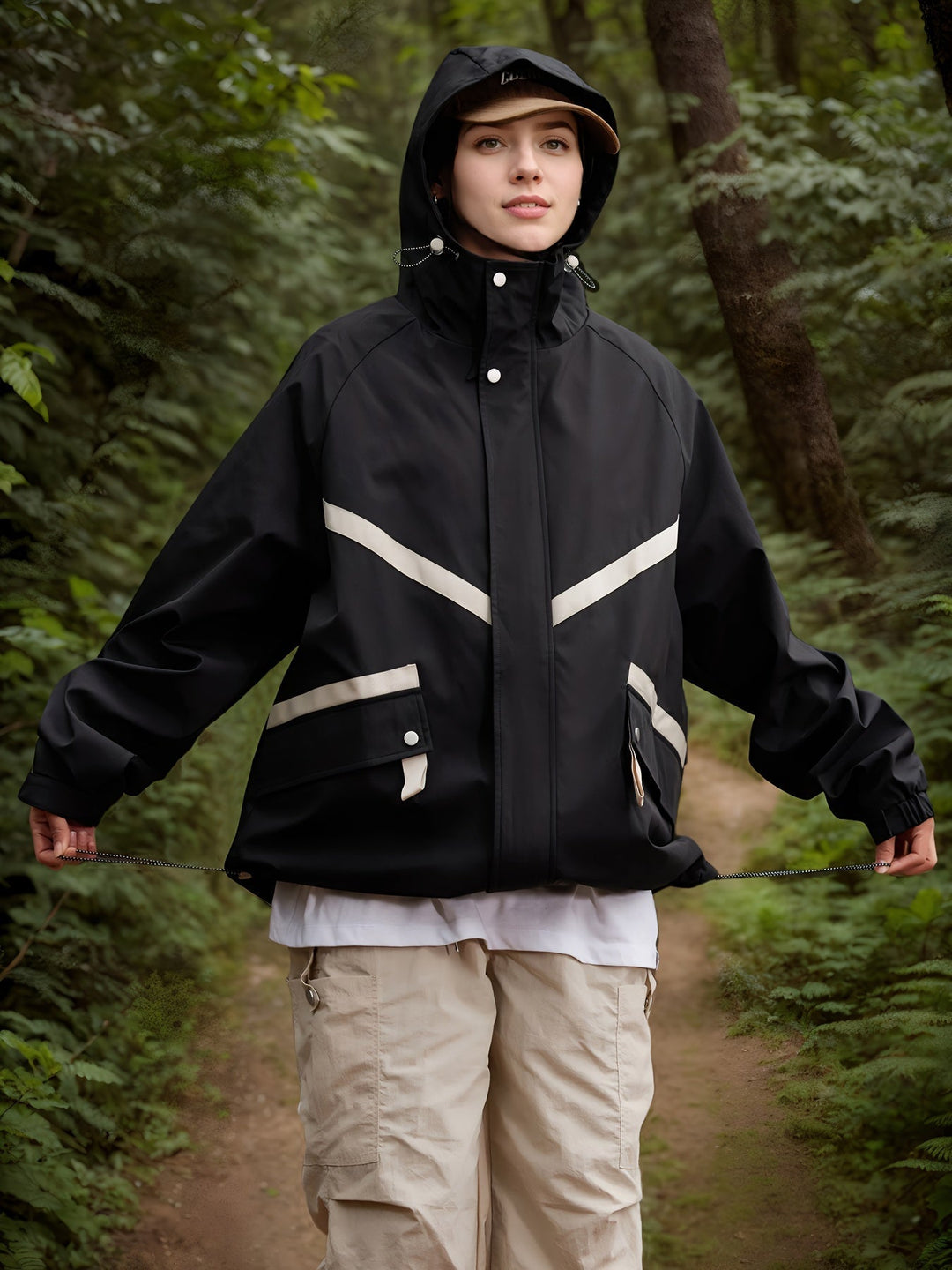 Drune | Leichte Wasserdichte Jacke mit Kapuze