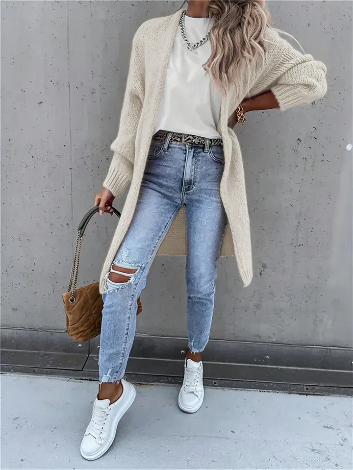 Drune | mittellanger Cashmere Strickcardigan für Damen - Perfekt für den Alltag