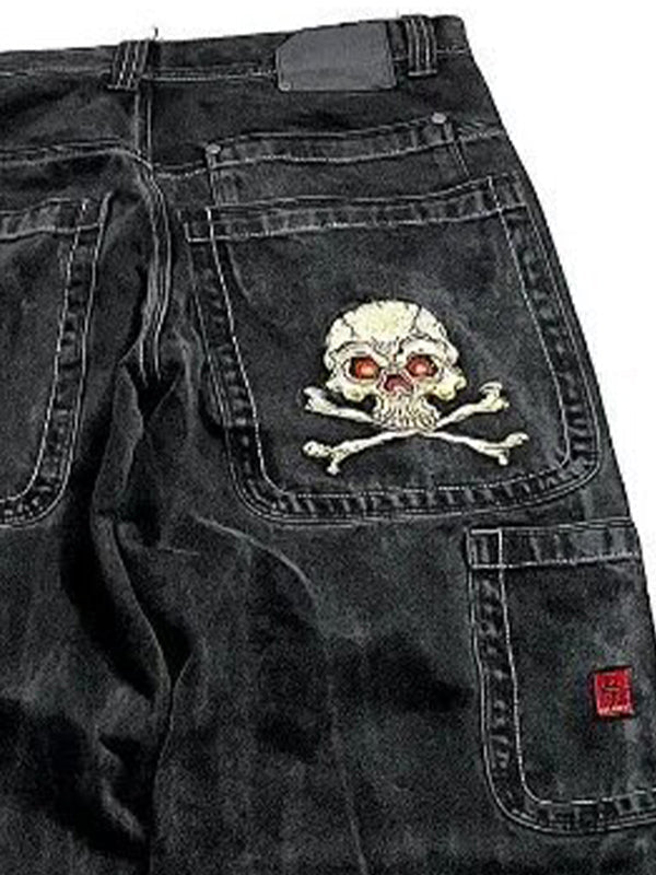 Drune | Retro Stickerei Boyfriend Jeans