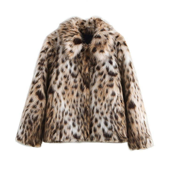 Drune | Trendiger Leopard-Print Wintermantel