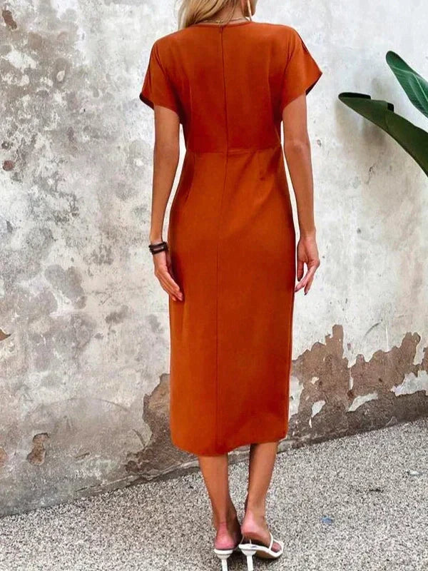 Drune | Damen Midikleid mit V-Ausschnitt