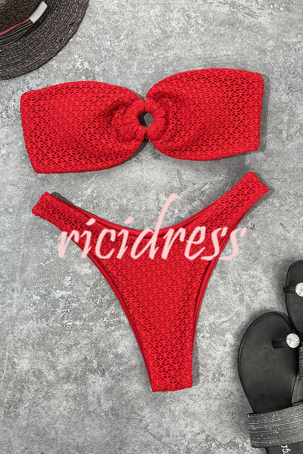 Drune Bandeau-Bikini mit Ringausschnitt
