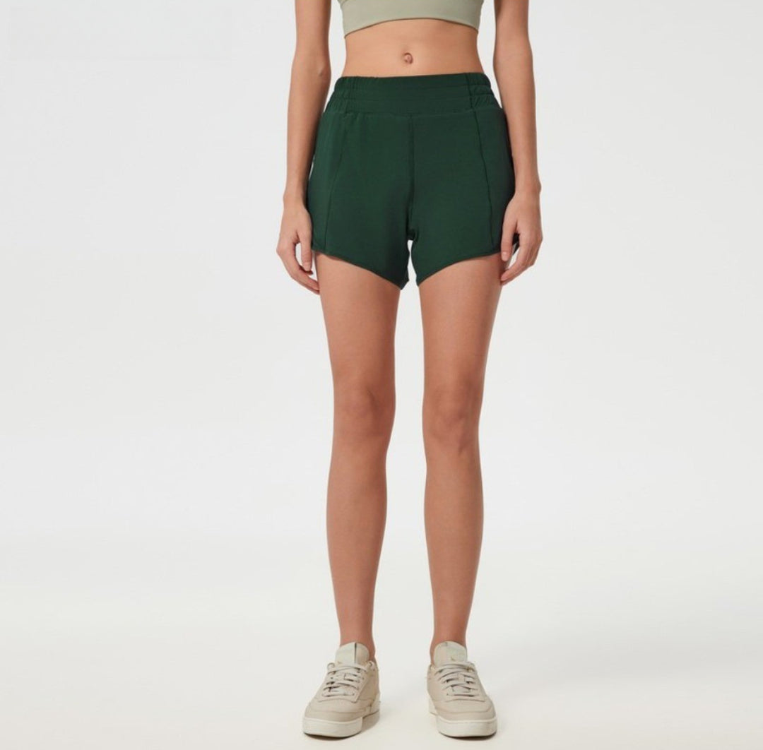 Drune | Yoga-Shorts mit hoher Taille und Bauch
