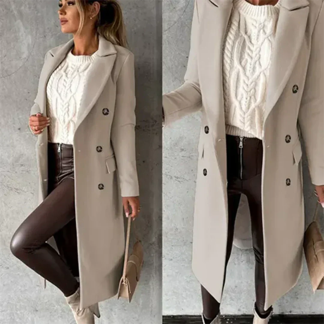 Drune | Damen Warme Trench Mantel Winter
