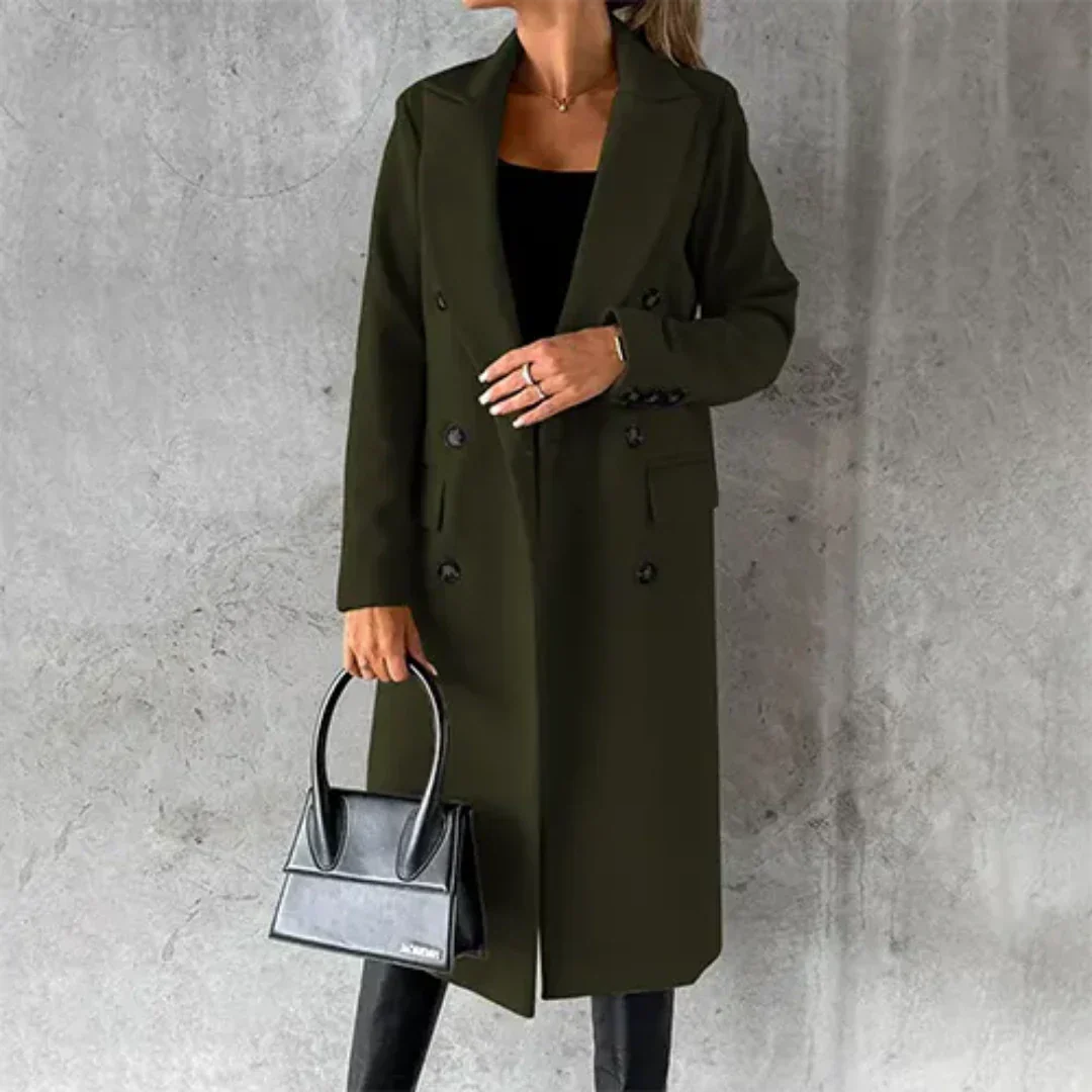 Drune | Damen Warme Trench Mantel Winter