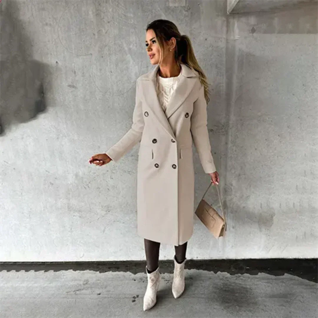 Drune | Damen Warme Trench Mantel - Winter