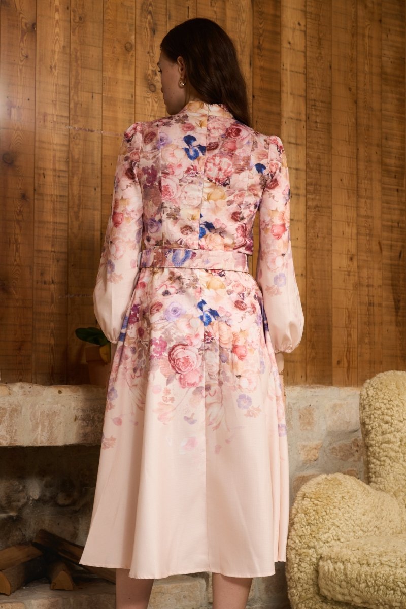 Drune | Midi Hemdkleid mit Blumendruck