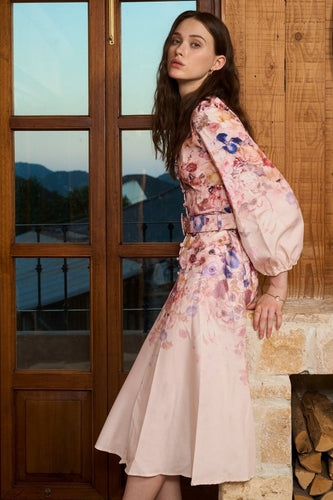 Drune | Midi Hemdkleid Mit Blumendruck