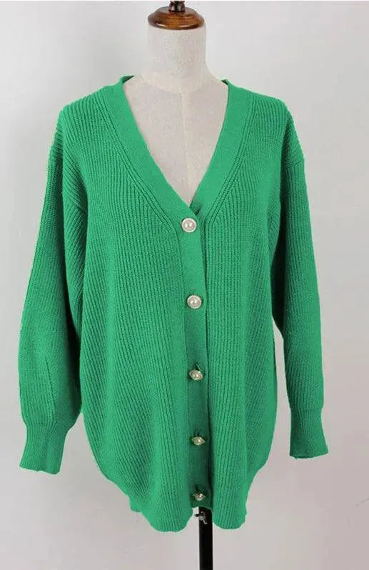 Drune | Farbe Lässig Lockere Strickjacke Pullover