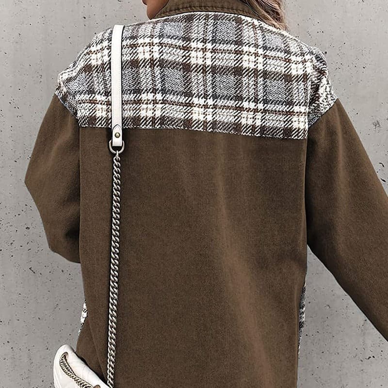 Drune | Shirtjacke Übergroß Fit Kariert Und Unifarben Lange Ärmel Knöpfe