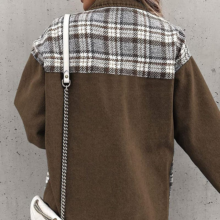 Drune | Shirtjacke Übergroß Fit Kariert Und Unifarben Lange Ärmel Knöpfe