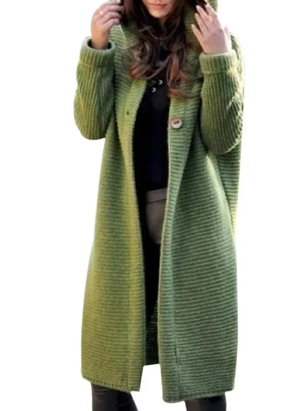 Drune | Kapuzen Langer Strickjacke Pullover