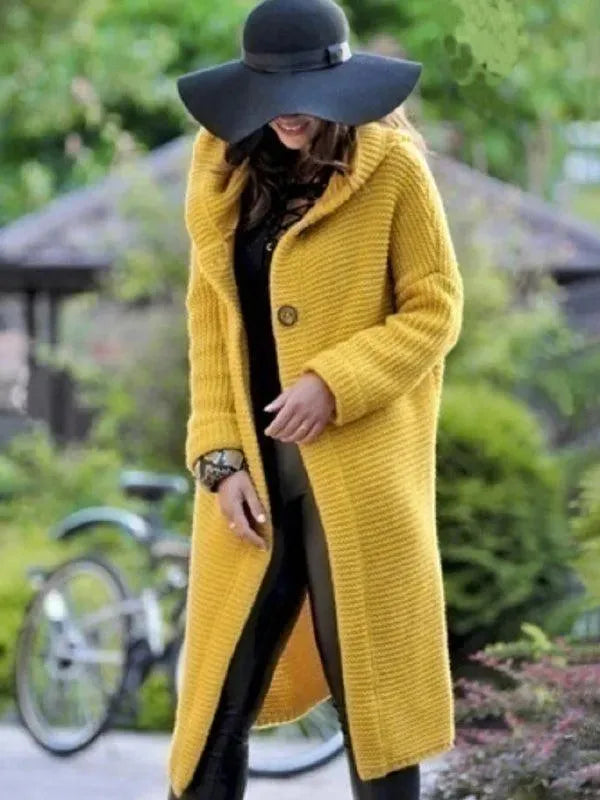 Drune | Kapuzen Langer Strickjacke Pullover