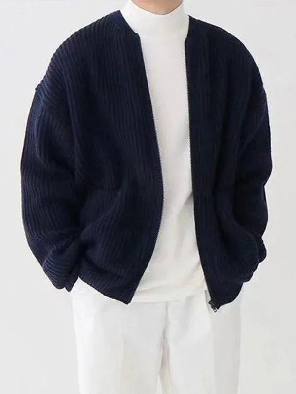 Drune | Faulenzer Stil Herren Strickjacke Pullover