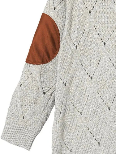 Drune | Panel Kapuzen Damen Strickjacke Pullover