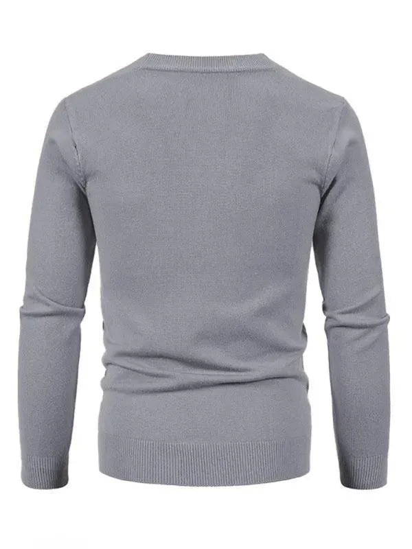 Drune | Einfarbiger Herren Strickjacke Pullover