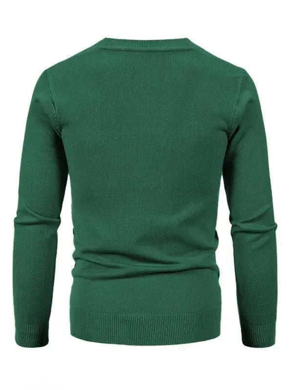 Drune | Einfarbiger Herren Strickjacke Pullover
