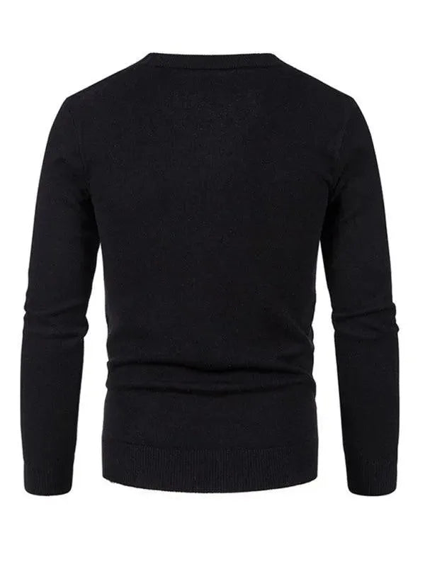 Drune | Einfarbiger Herren Strickjacke Pullover