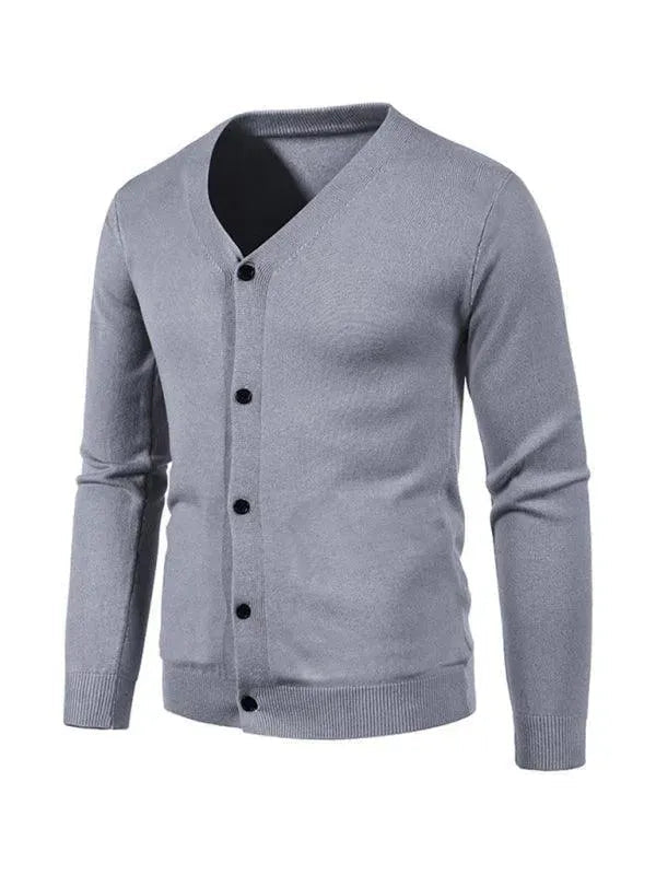 Drune | Einfarbiger Herren Strickjacke Pullover