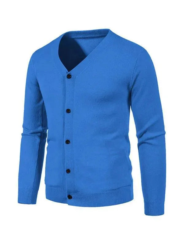 Drune | Einfarbiger Herren Strickjacke Pullover