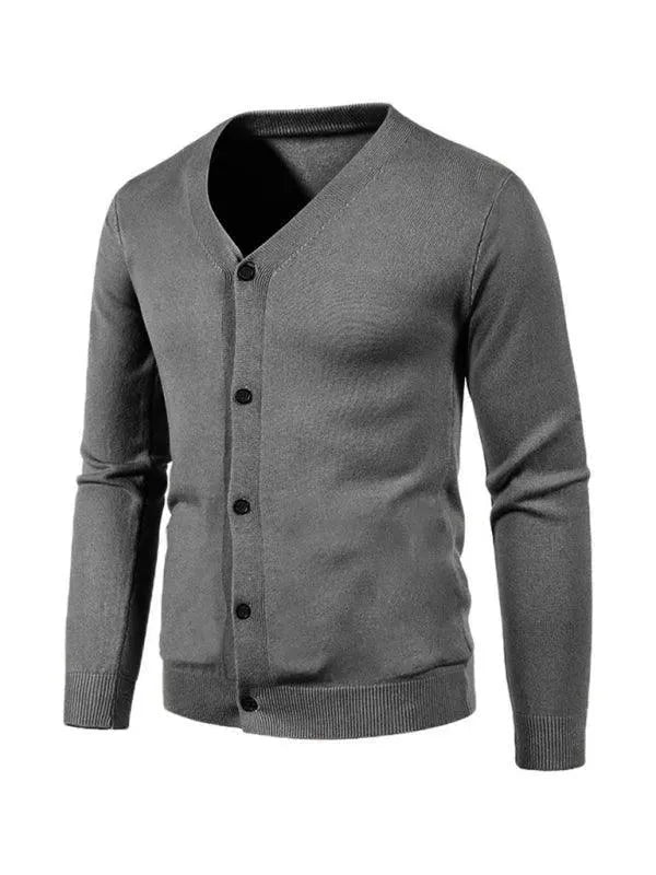 Drune | Einfarbiger Herren Strickjacke Pullover