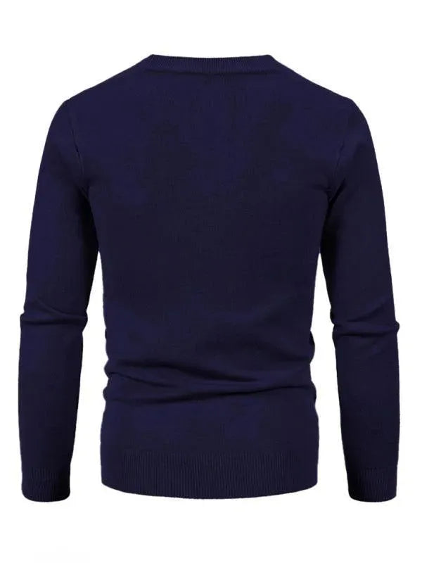 Drune | Einfarbiger Herren Strickjacke Pullover