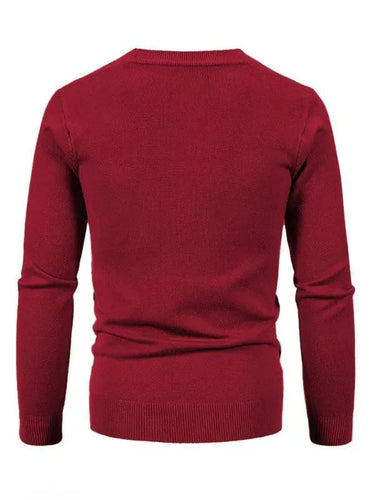 Drune | Einfarbiger Herren Strickjacke Pullover
