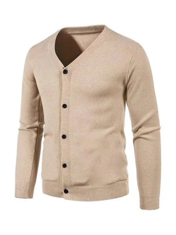 Drune | Einfarbiger Herren Strickjacke Pullover