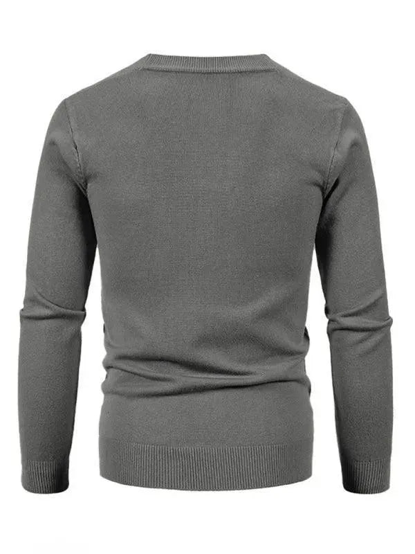 Drune | Einfarbiger Herren Strickjacke Pullover