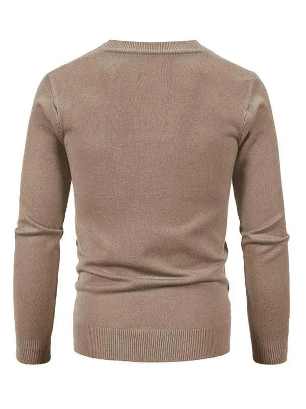 Drune | Einfarbiger Herren Strickjacke Pullover