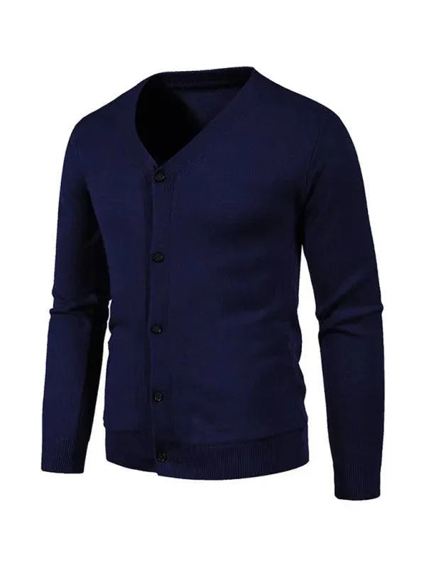 Drune | Einfarbiger Herren Strickjacke Pullover