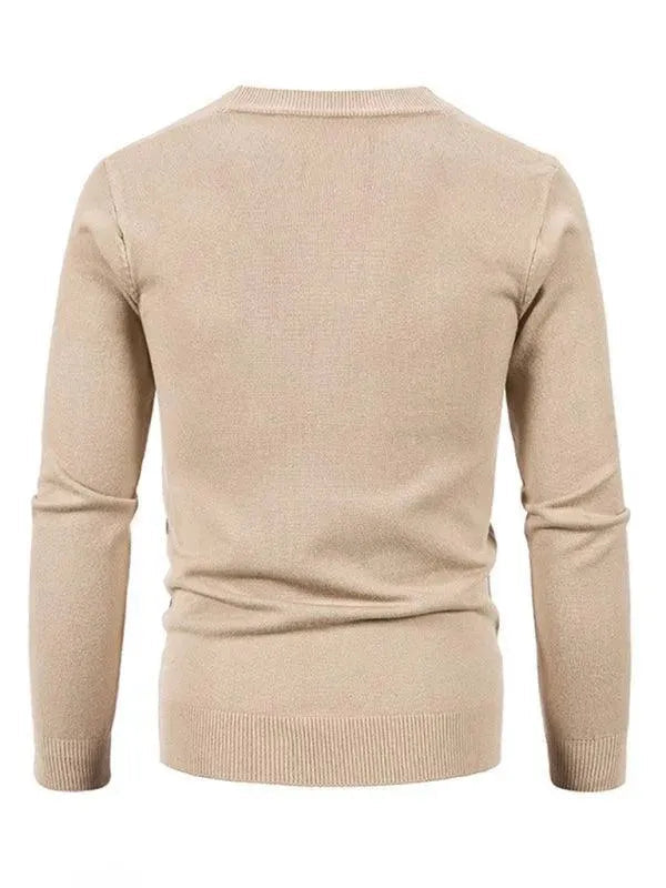 Drune | Einfarbiger Herren Strickjacke Pullover