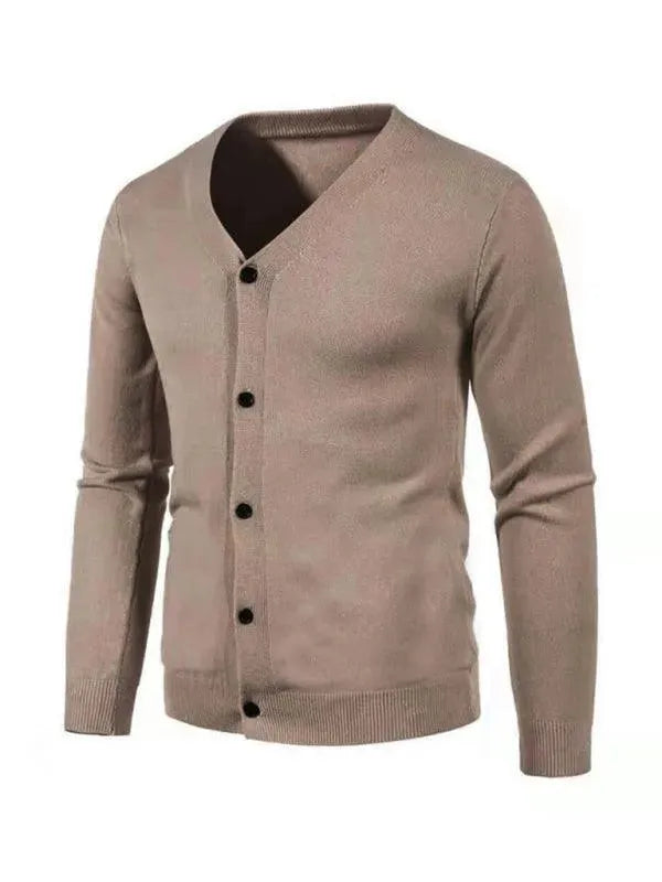 Drune | Einfarbiger Herren Strickjacke Pullover