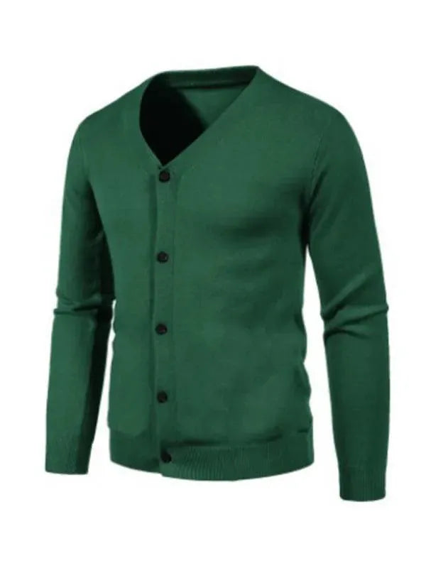 Drune | Einfarbiger Herren Strickjacke Pullover
