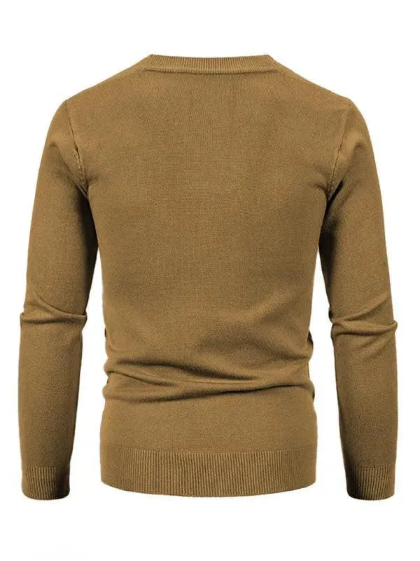 Drune | Einfarbiger Herren Strickjacke Pullover