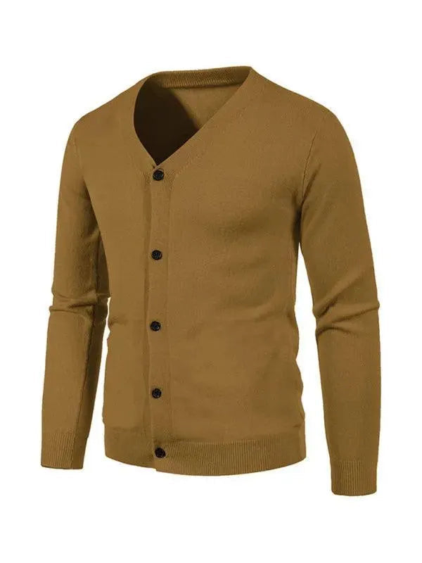 Drune | Einfarbiger Herren Strickjacke Pullover