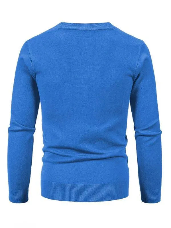 Drune | Einfarbiger Herren Strickjacke Pullover