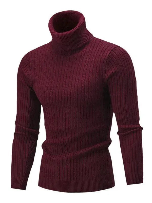 Drune | Enger Stretch Herren Pullover mit Rollkragen