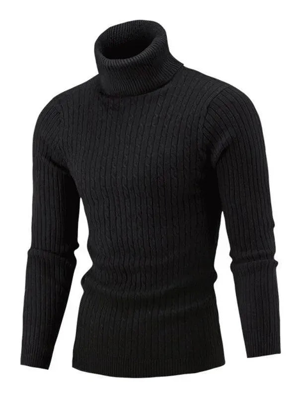 Drune | Enger Stretch Herren Pullover mit Rollkragen