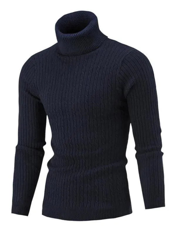 Drune | Enger Stretch Herren Pullover mit Rollkragen