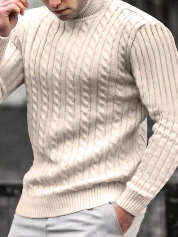 Drune | Enger Stretch Herren Pullover mit Rollkragen