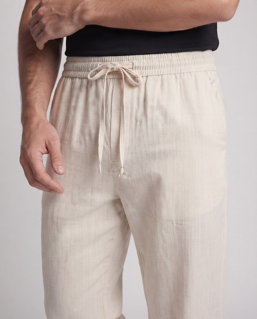 Herren Weit geschnittene Leinenhose Drune