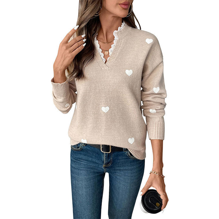 Drune | Ausschnitt Liebe Pullover für Damen